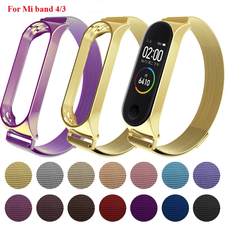 JKER ремешок для Xiaomi mi Band 3 mi Band 4 ремешок для Xiaomi mi band 3 браслет для Xiaomi mi группа 4 магнит металл из нержавеющей стали