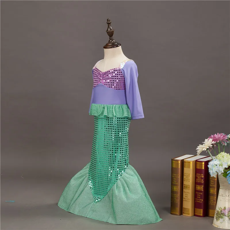 Моноласты хвост русалки костюм для костюмированной вечеринки Принцесса Ариэль