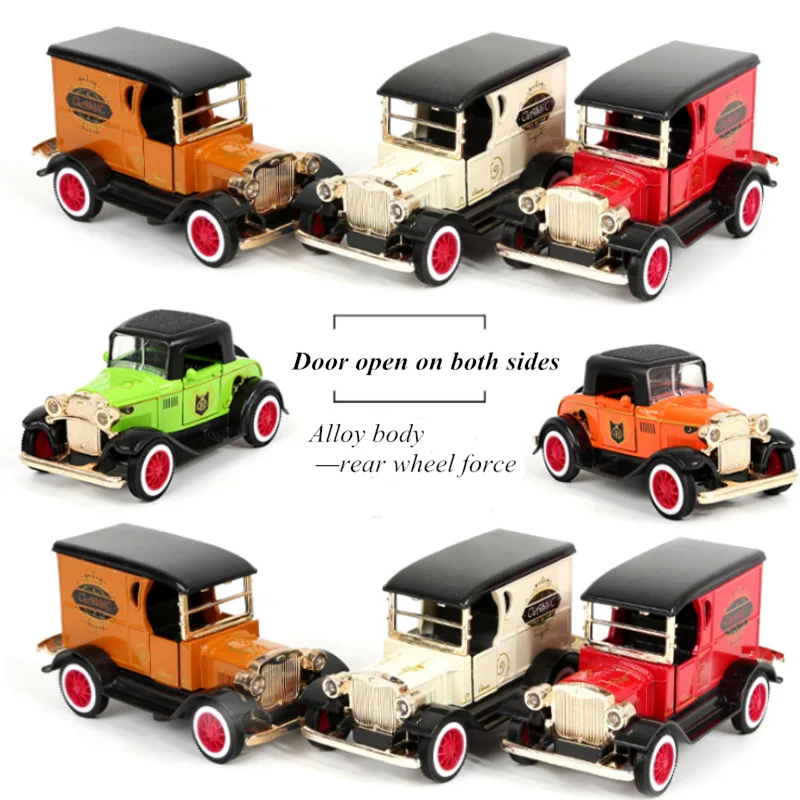 

1:32 Simulation Classic Retro Alloy Pull Back Car Model Cake Baking Decoration Christmas Birthday Holiday Gifts