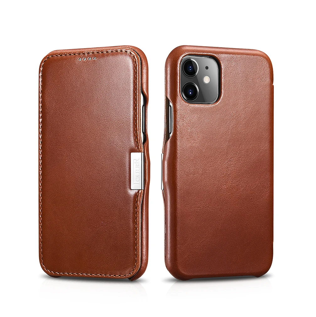 

ICARER For iPhone 11 Premium Genuine Leather Vintage Flip Cover Cover For iPhone 11 Pro Max 11Pro Leather Flip Case