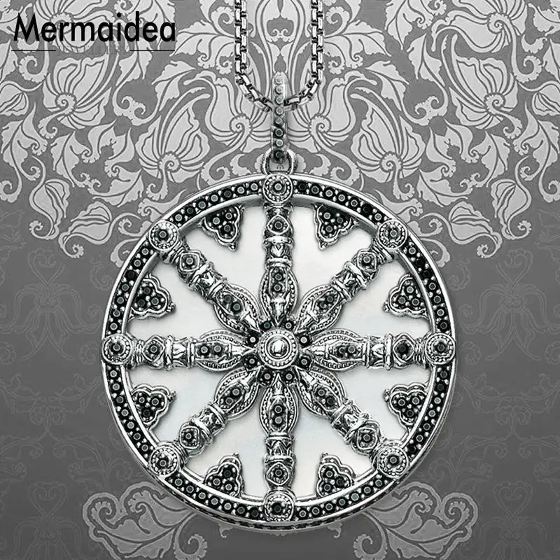 Женская/Мужская/женская подвеска в виде диска с серебряным покрытием | Украшения