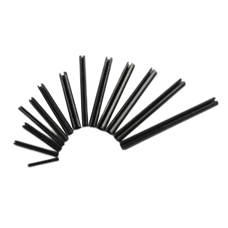 450 шт. многоразмерные черные стальные сплит Пружинные рулонные штифты в