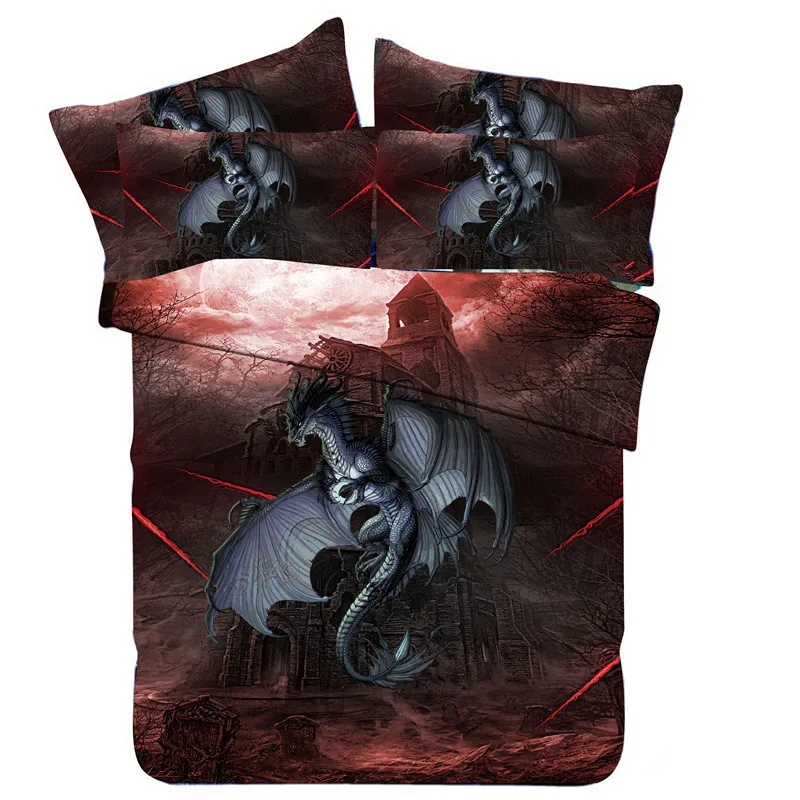 3D цифровая печать большой динозавр пододеяльник и наволочка Европейское