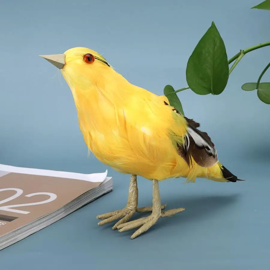Garden Artificial Feathered Animal Ornament Simulation Oriole Bird Model Art Outdoor Decor Molds for Statues | Дом и сад