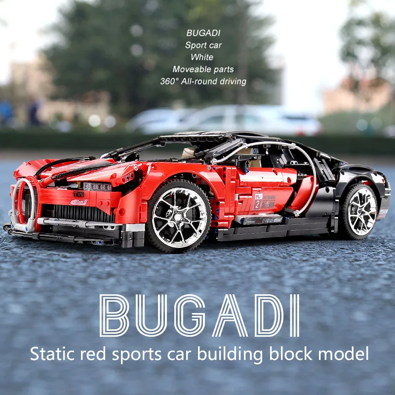 1:10 гоночный автомобиль Bugattied сборный город технические строительные блоки