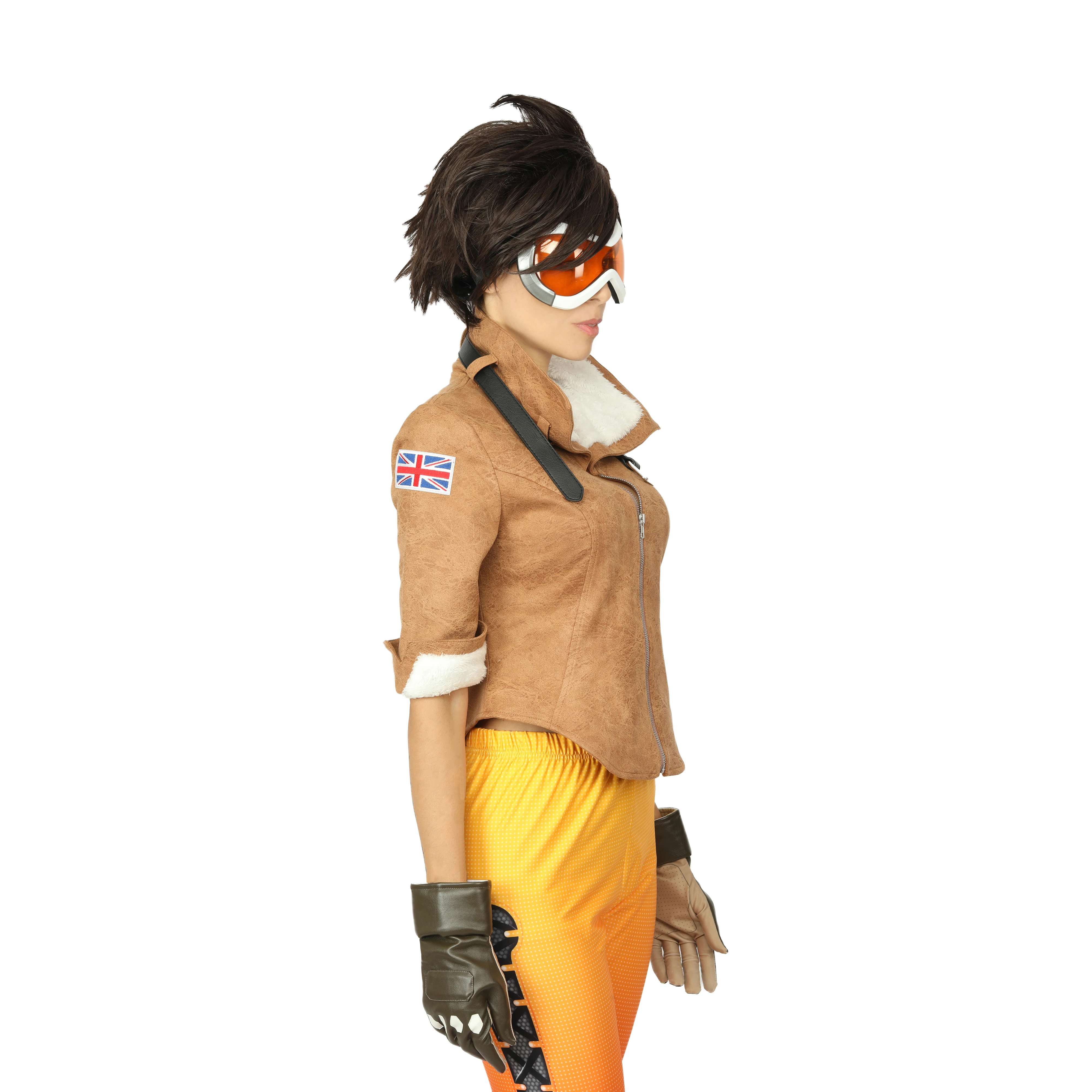 Женский костюм для косплея Lena Oxton официально лицензированный жакет Overwatch Tracer |