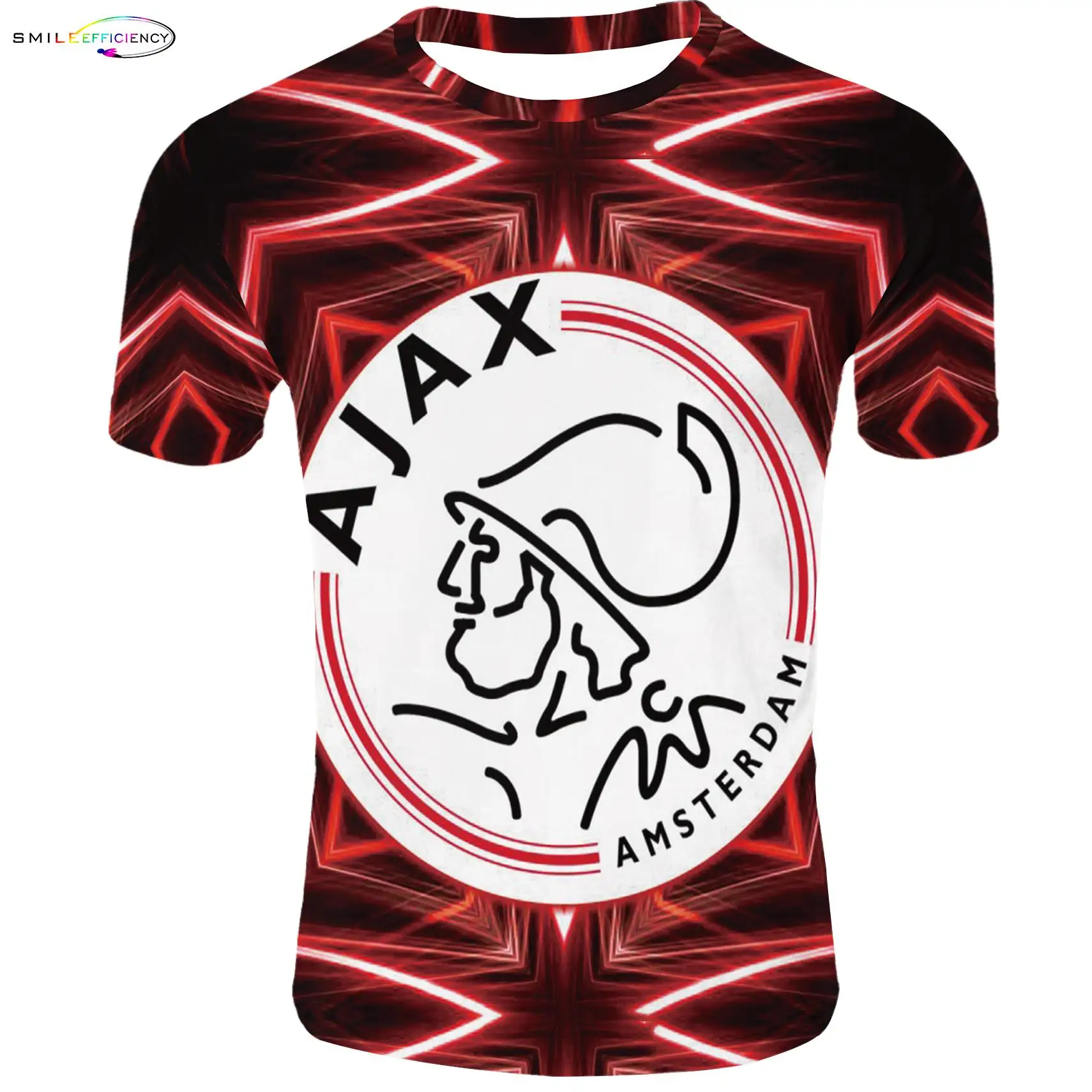 Новое поступление, Мужская футболка в стиле Харадзюку С 3d принтом, Ajax,, футболка Ajax, 3d футболка с круглым вырезом, мужские летние футболки
