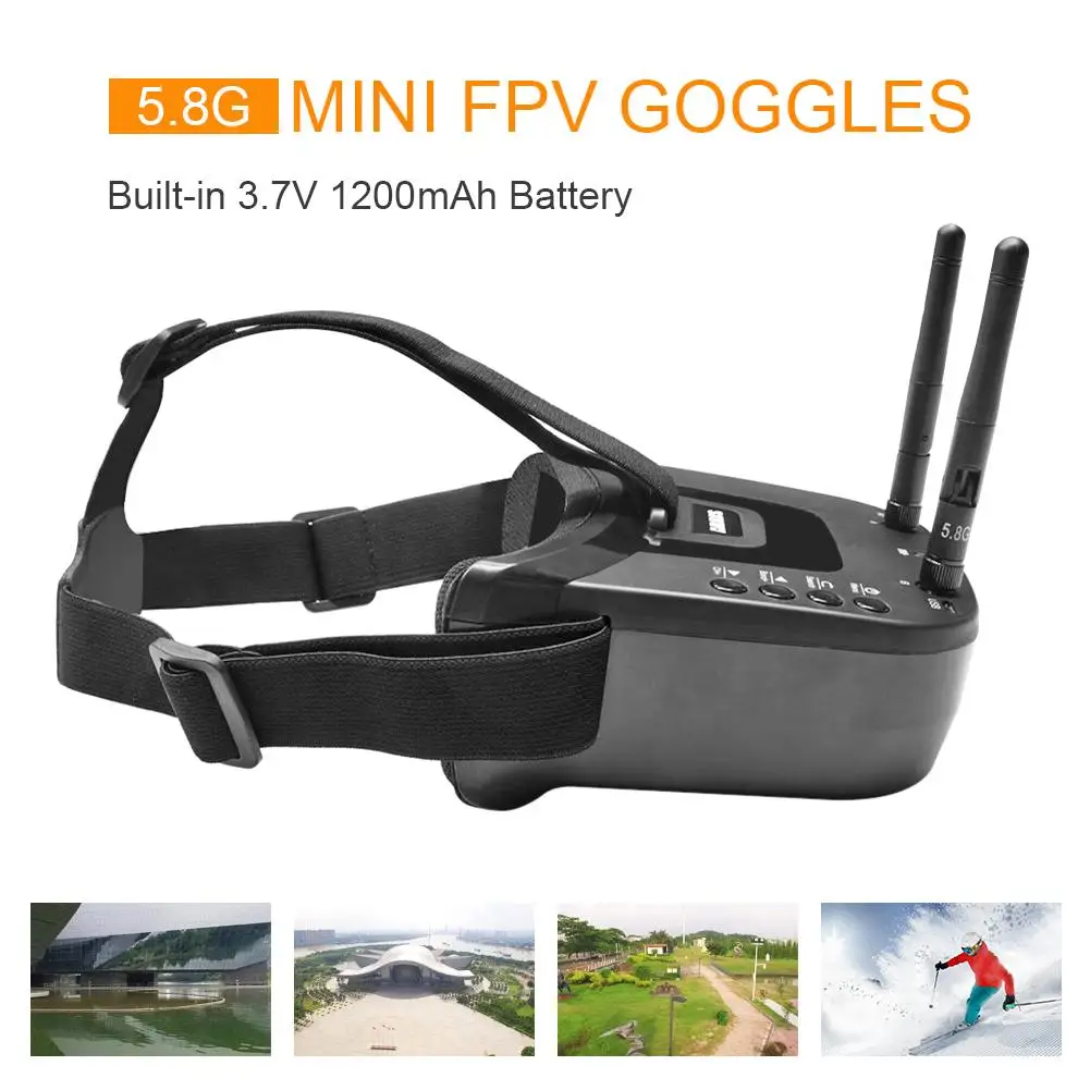 

5.8G FPV Goggles 40CH Dual Antennas FPV Goggles Monitor Glasses Headset for Racing Drones Camera Drones Supplies