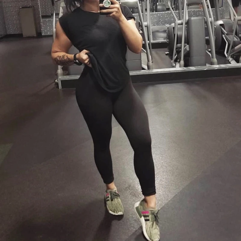 Fitness leggings push up sexy workout high waist soft ladies cotton jeggings Winter clothes women activewear | Женская одежда