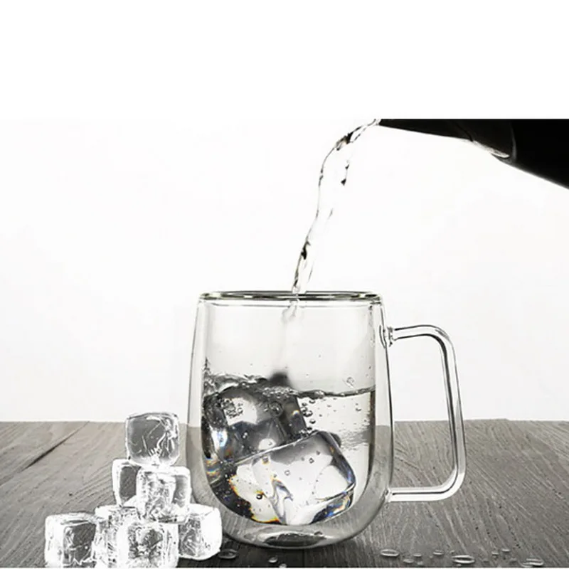 200 мл кофейная кружка с двойными стенками Стеклянная термоизолированная чайная