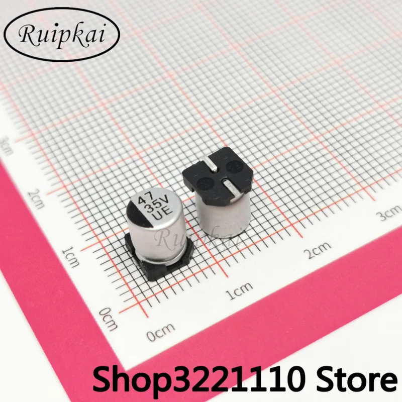 50 шт. алюминиевый электролитический конденсатор с низким сопротивлением 47 мкФ Ф