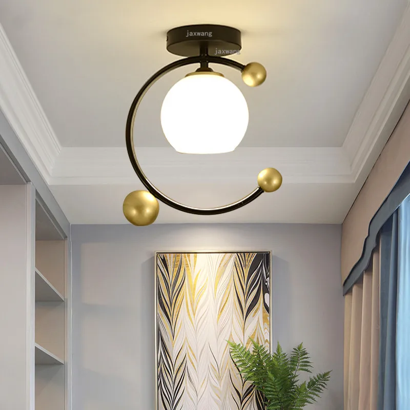 Скандинавский светодиодный потолочный светильник стеклянный в виде птицы