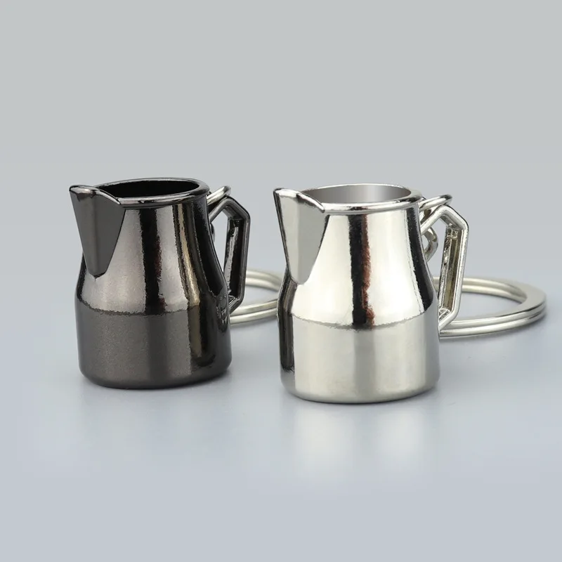 1 PCS New Coffee Tools Key chain Simulation Coffee Machine Key Ring Best Gift Keychain Wholesale K3133