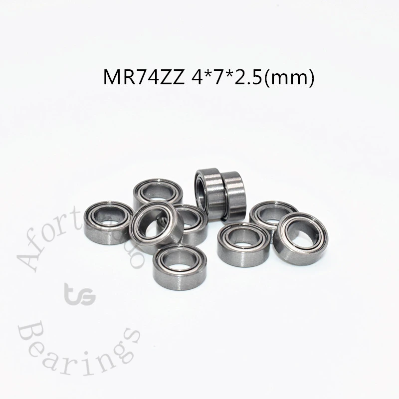 Миниатюрные подшипники 10 шт. MR74ZZ 4*7*2 5 (мм) бесплатная доставка высокоскоростные