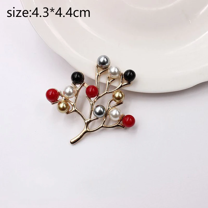 Женская Брошь в виде ветки дерева с искусственным жемчугом|Ювелирная фурнитура и