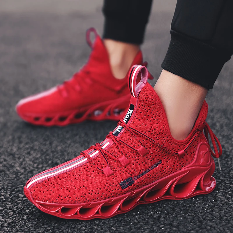 Новая дизайнерская обувь лезвие амортизирующие кроссовки для Для мужчин дышащие