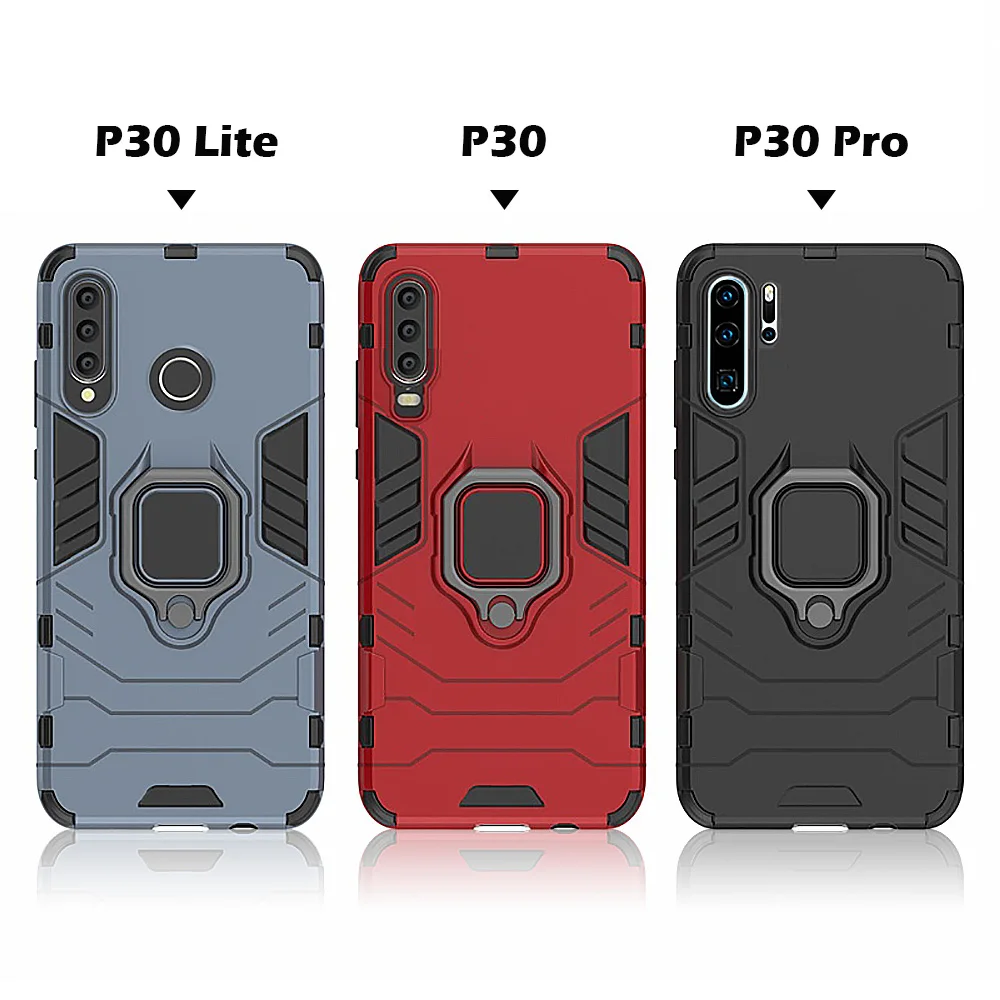 

JONSNOW Phone Case for Huawei P20 Pro P30 Lite P30 Pro P20 Lite Armor Ring Magnetic Car Hold Shockproof Soft Bumper Cover Cases