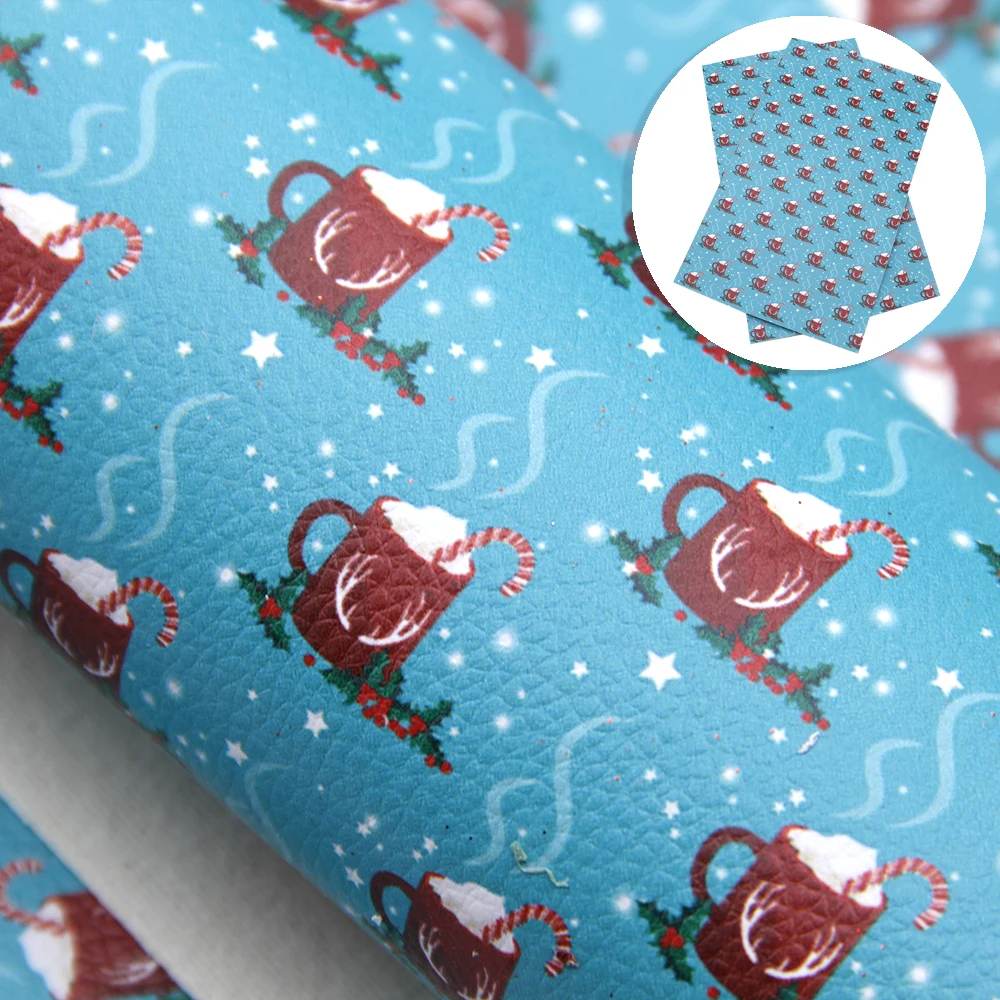 20*33 см цветочный принт личи зернистая искусственная кожа для DIY ручной работы