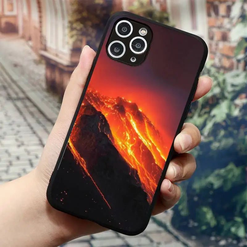 

Magma volcanic eruption Phone Case for iPhone 11 12 mini pro XS MAX 8 7 6 6S Plus X 5S SE 2020 XR