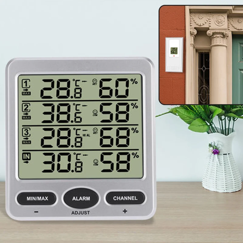 Hygrometer Thermometer Digital LCD Indoor Outdoor Wireless Sensor Temperature Humidity Monitor Remote Control | Инструменты