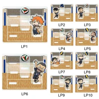 anime haikyuu combination acrylic stand volleyball teenagers cartoon action figure model plate desk decor fans gift collection