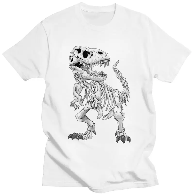 

Handsome T-Rex Skeleton Dino Bones T Shirt Short Sleeves Soft Lycra T-shirt Print Paleontologist Dinosaur Tees Fashion Tshirt