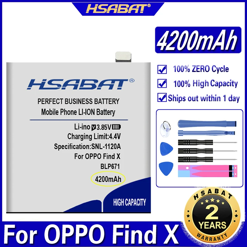 HSABAT BLP671 4200 мАч Мобильный телефон Аккумулятор для OPPO Find X auto Lamborghini Edition с двумя SIM