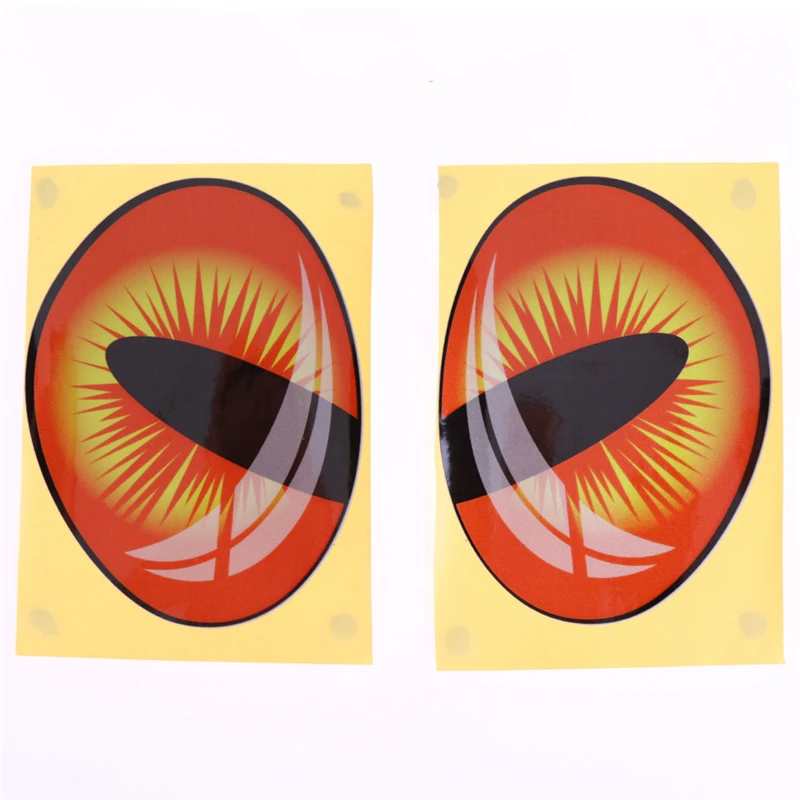 

3D Funny Reflective Green Cat Eyes Car Stickers Truck Head Engine Rearview Mirror Window Door Decal Graphics,12CMX7CM