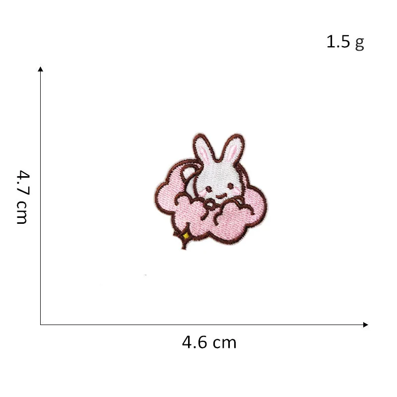 Вышитый патч-наклейка для скрапбукинга Одежда Аксессуары шитья с кроликом