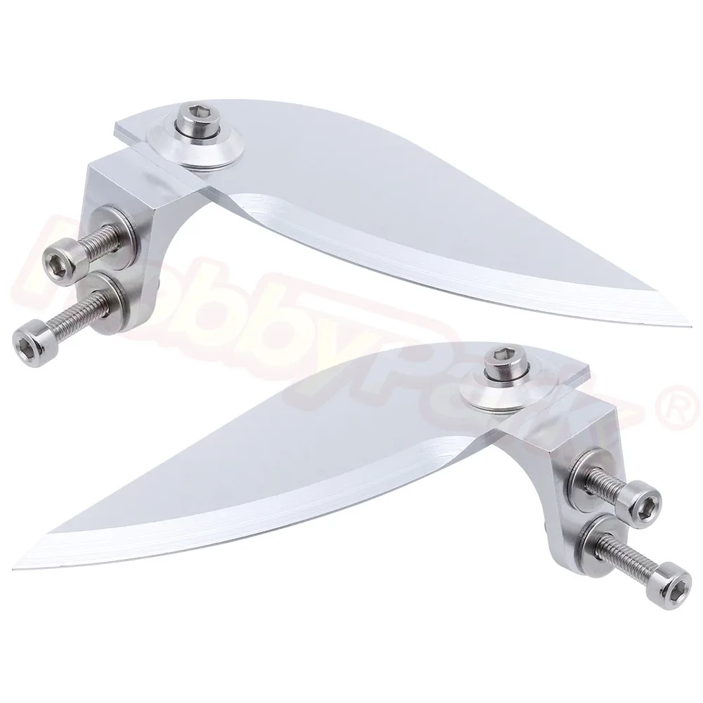 

86x35mm Large Aluminum RC Boat Turn Fins Water Knife Parts For 23cc - 35cc Gas Engine Powered Models