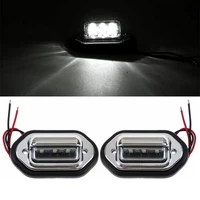 1 pc 12v 24v waterproof 6 led car license plate lights signal tail lamp for trailer boat rv truck suv replacement accessories