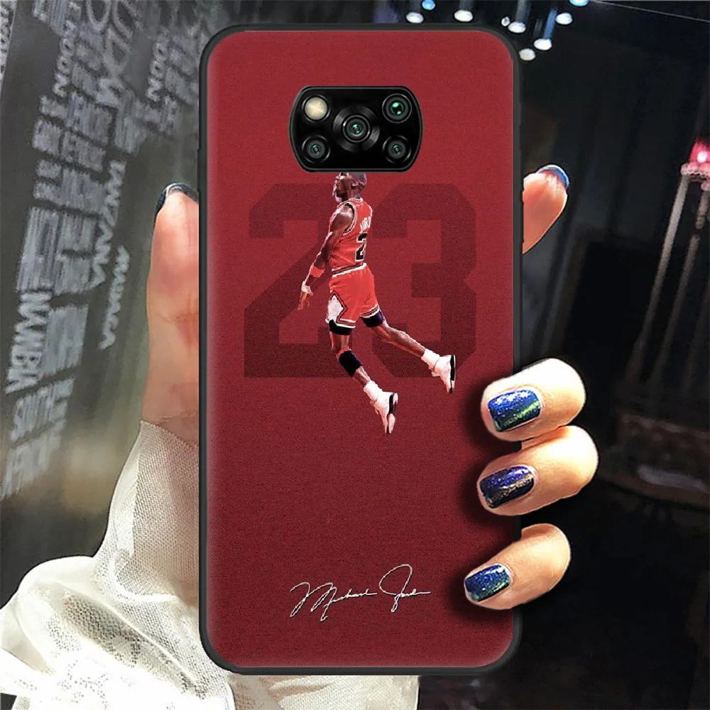 

Basketball Jordan 23 Phone Case Cover Hull For Xiaomi Mi A2 A3 8 9 SE 9T 10 10T Lite Pro Ultra Poco X3 black Hoesjes Pretty Etui