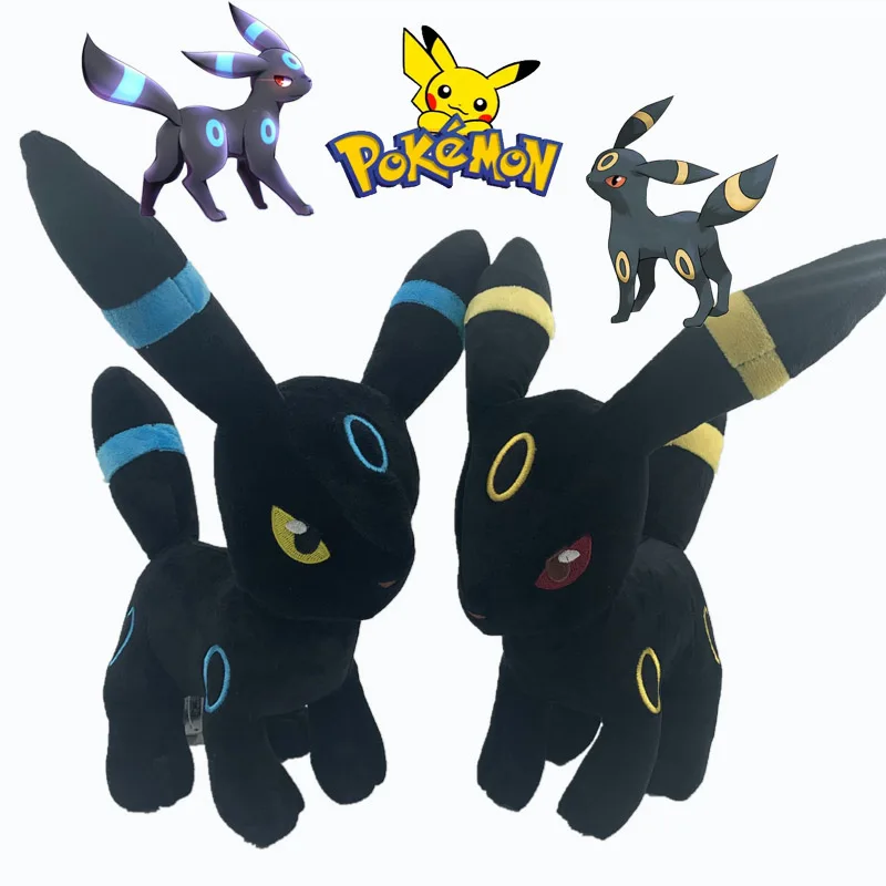 

Pokemon 30CM Plush Doll Cute Black Umbreon Pokémon Servine Stuffed Toys Anime Cartoon Kawaii Boy Kid Anniversaire Christmas Gift