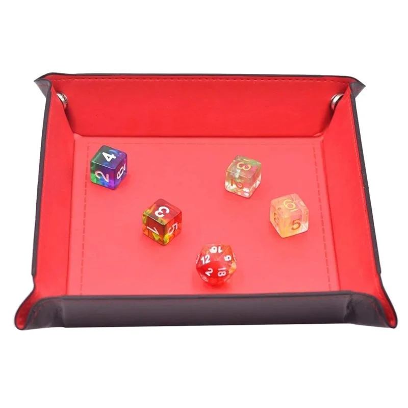 Foldable Storage Box PU Leather Square Tray for Table Games Key Wallet Coin Desktop Trays Decor New Year | Дом и сад