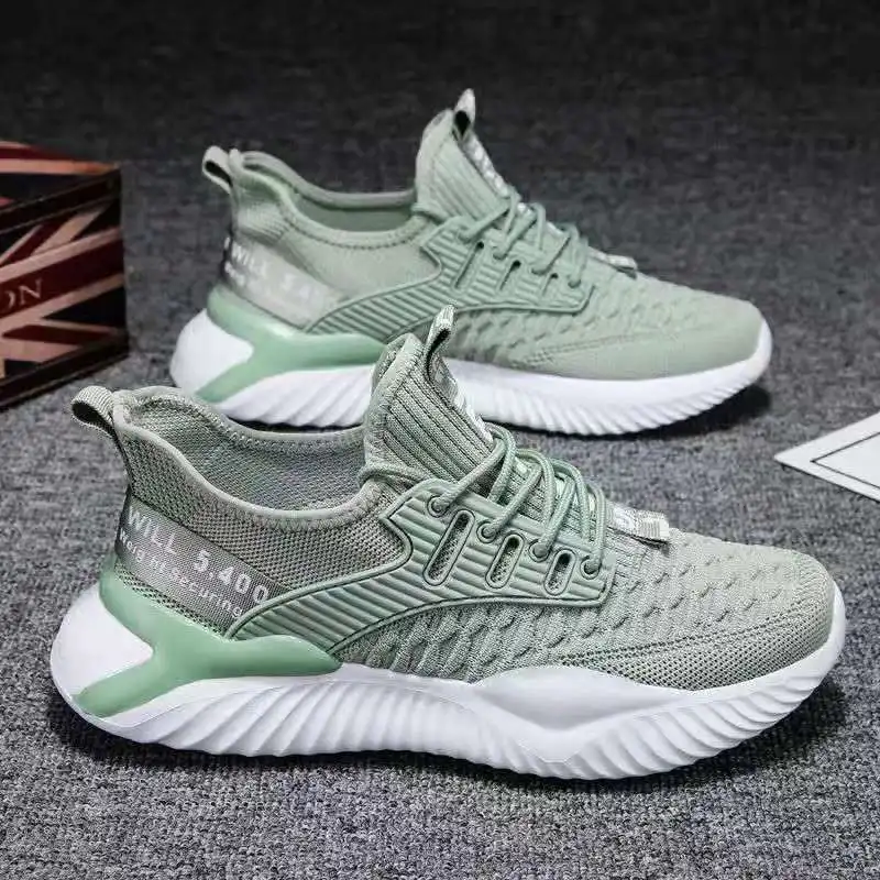 

Sale Sneakers Men‘s Shoe Lightweight Mesh Breathable Walking Male Footwear Sole Lace-up Vulcanized Men Running Shoes