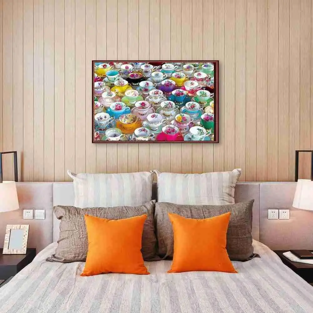 

Пазл с цветной чайной чашкой, художественная картина, Пазл 1000 для взрослых для украшения дома, детская комната, пазлы для гостиной, DIY G B6T7