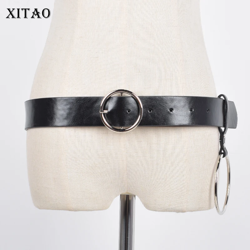 XITAO Ladies Pu Leather Belt Adjustable Alloy Ring Fashion Stylish Luxury Design Dress Jeans Decorative Belt for Women CLL1639