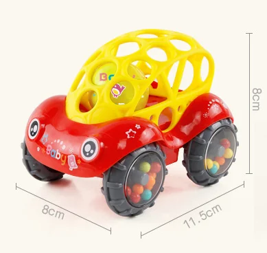 

Soft Colorful Ball Toys Hand Bell Rattle Develop Toys Touch Bite Caught Hand Oball Ball For Baby Learning Grasping Kids Gift
