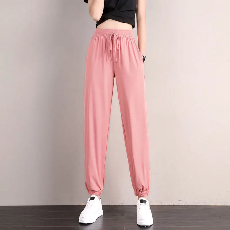 

XEJ Women's Sports Pants Solid Pants for Women Amii Jogging Women Pants Oversize Pants for Women Summer Women's Pants 2021