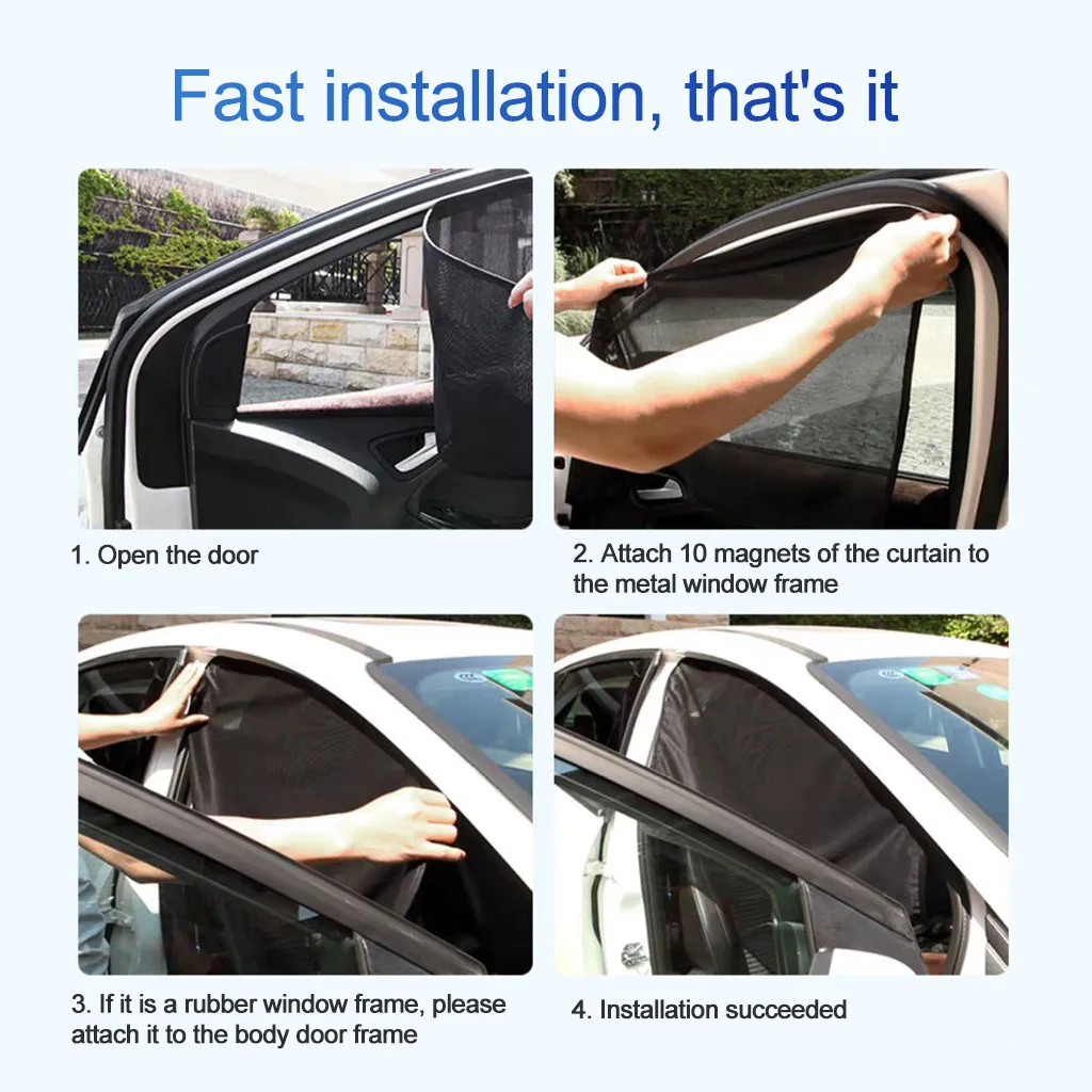 Магнитная Солнцезащитная занавеска на окно автомобиля защита от УФ-лучей для