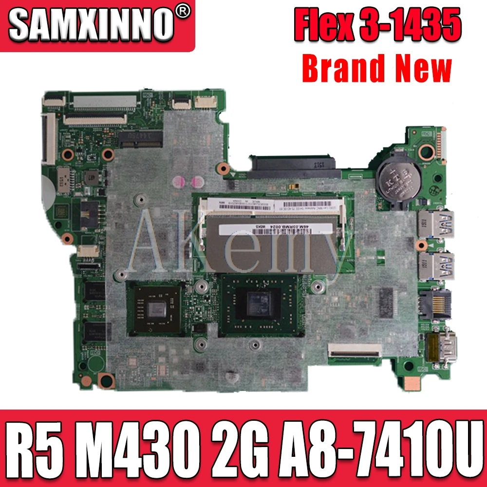

SAMXINNO For Lenovo Flex 3-1435 Laotop Mainboard Flex3-1435 Motherboard 448.03N04.0011 w/ R5 2GB GPU A8-7410U CPU