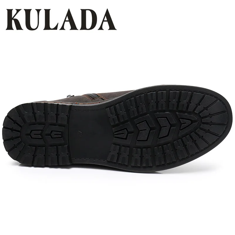 KULADA/Лидер продаж Мужские ботинки наивысшего качества Зимние ботильоны на