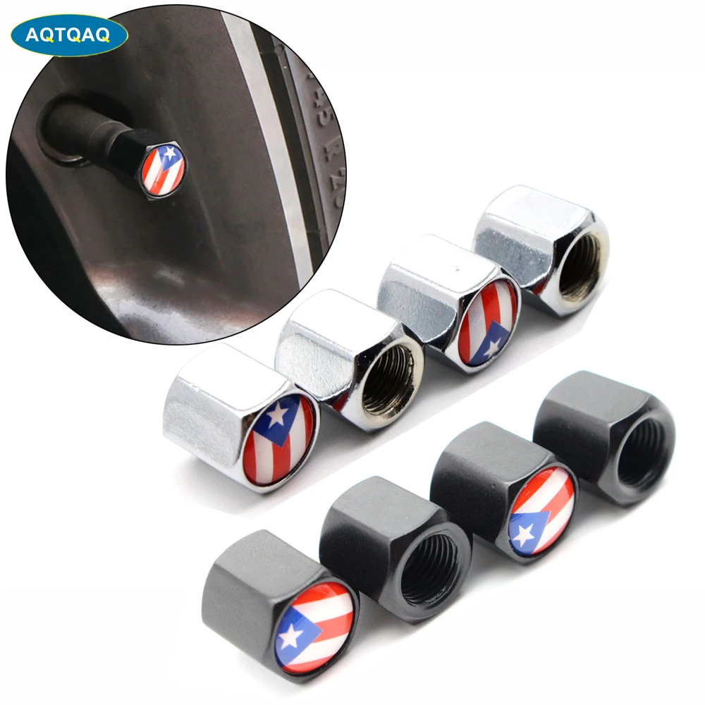 4 шт./компл. Стайлинг автомобиля цинковый сплав Противоугонный флаг Пуэрто Рико