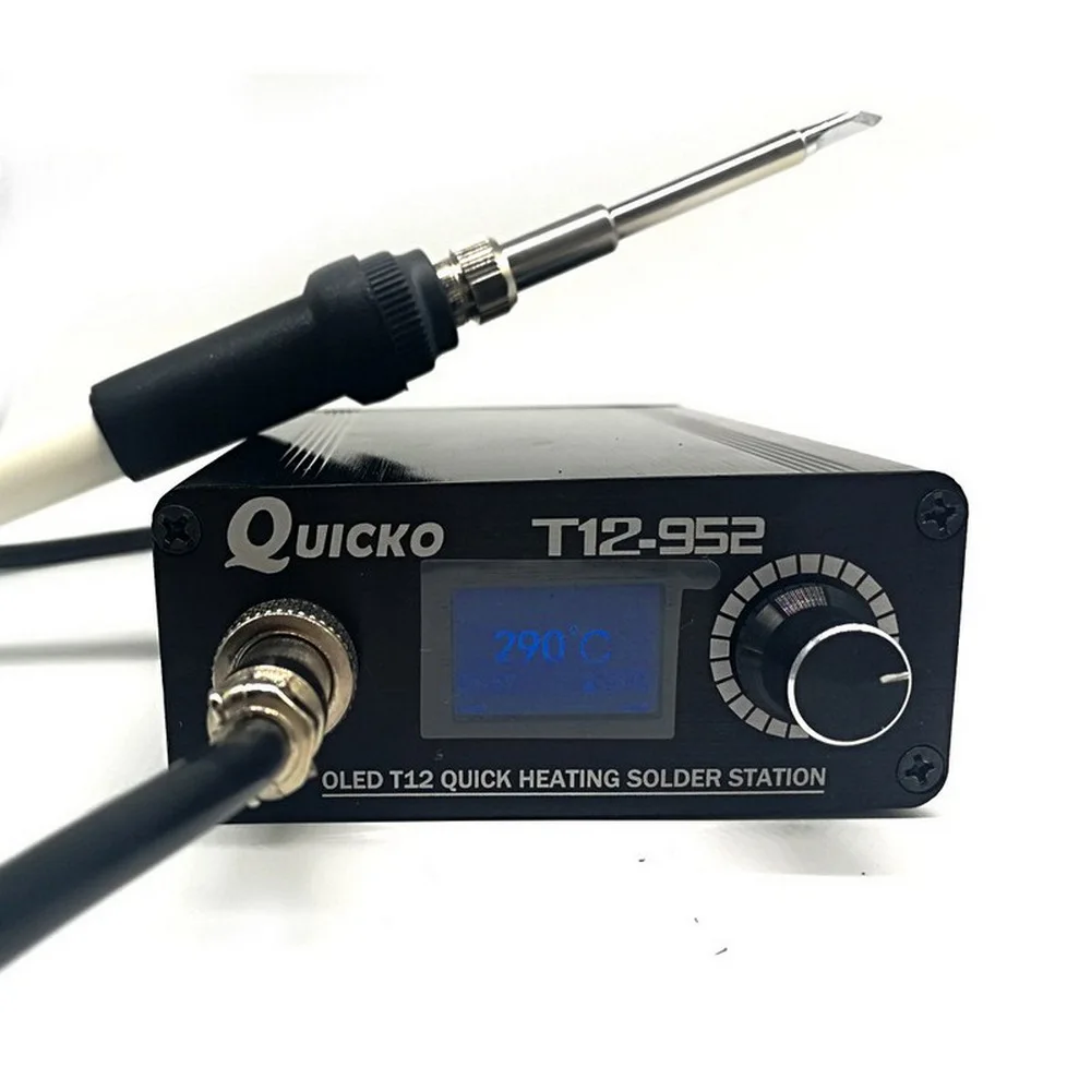 T12-952 паяльная мини-станция OLED с 9501 ручкой и адаптером ЕС 24V3A портативный сварочный