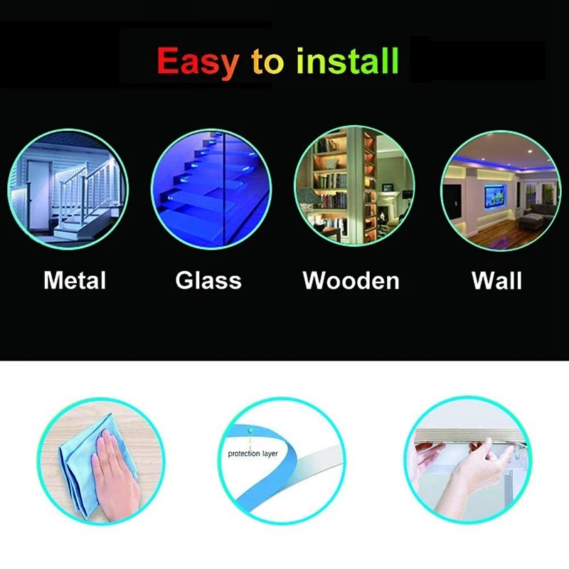 

5M Led Strip Lights with 24 Keys Remote Flexible Color Changing RGB Light Strips for Bedroom DIY Decoration