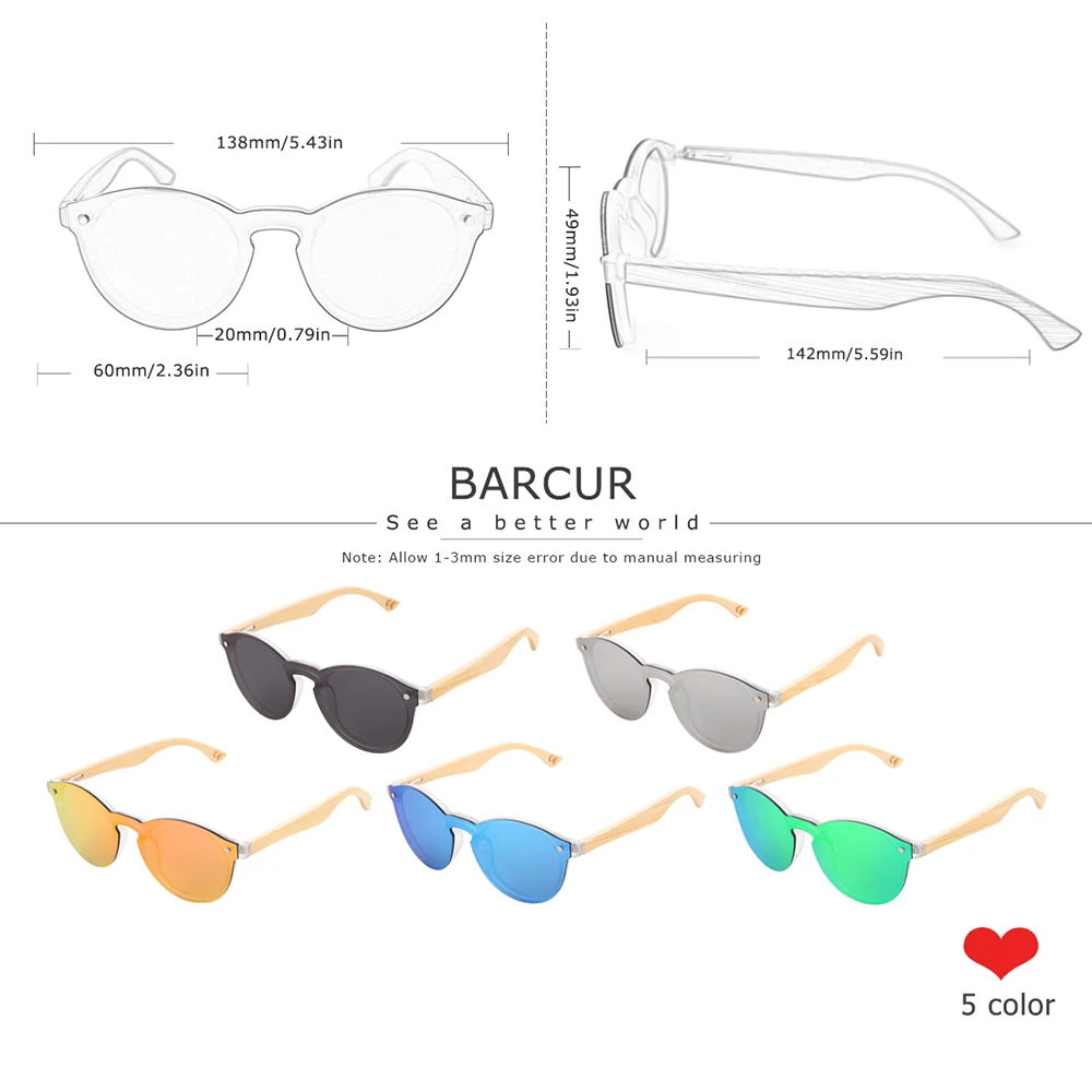 Солнечные очки BARCUR без оправы для мужчин и женщин зеркальные аксессуары в