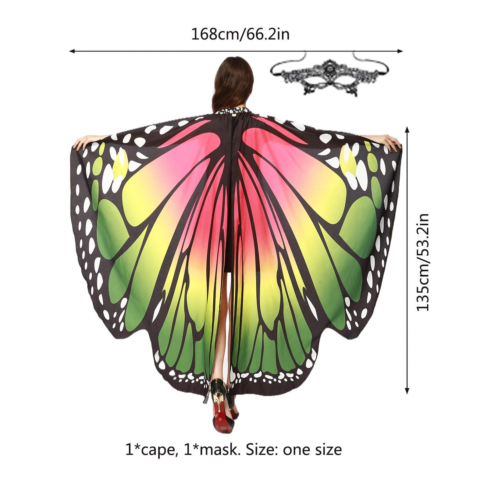 Маска на Хэллоуин Бабочка крыло искусственная кожа для взрослых женщин девочек
