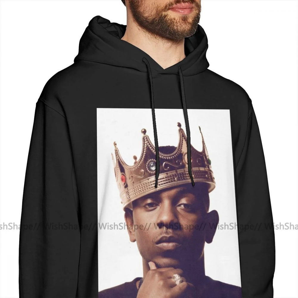 Kendrick Толстовка Ламар Кендрик с крутым теплым пуловером из хлопка оверсайз синяя