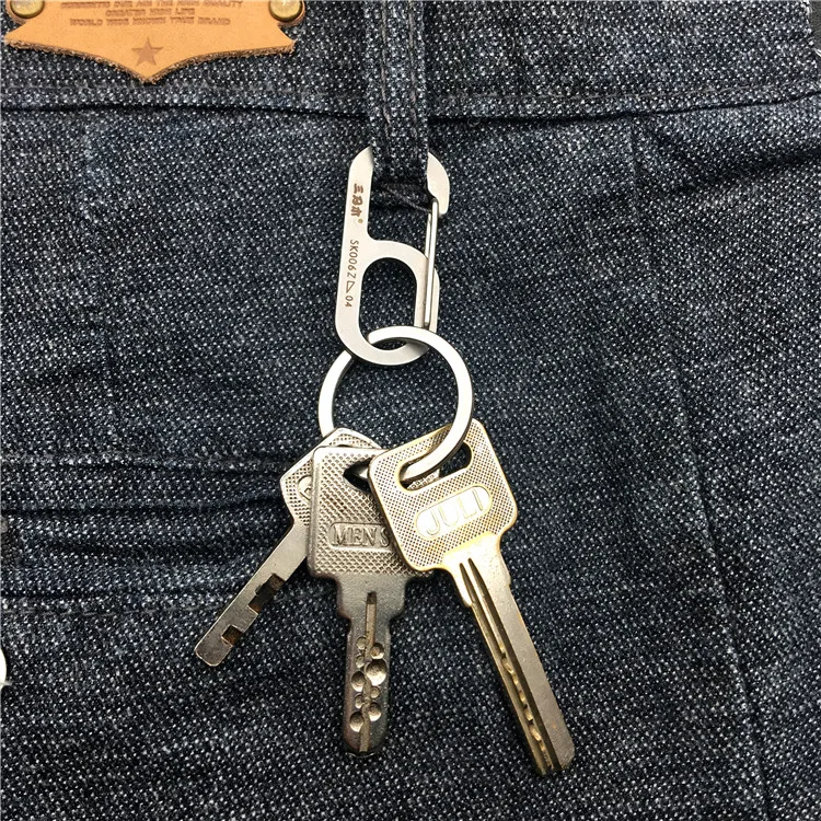 Sanrenmu EDC SK006Z карабины из Нержавеющей Стали походный брелок | Спорт и развлечения