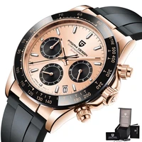 pagani design chronograph mens watches rose gold quartz watch men 100m waterproof sports male clock sapphire relogio masculino